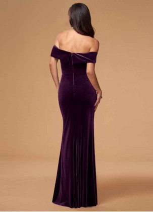 Blush Mark Sweet Thing Purple Velvet Maxi Dress