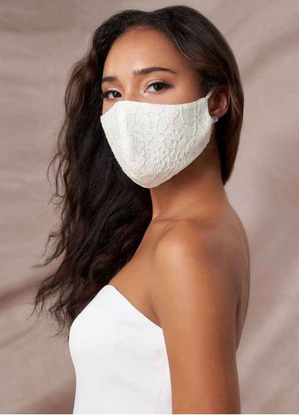 Cootoney Non-Medical Ivory Lace Reusable Face Mask