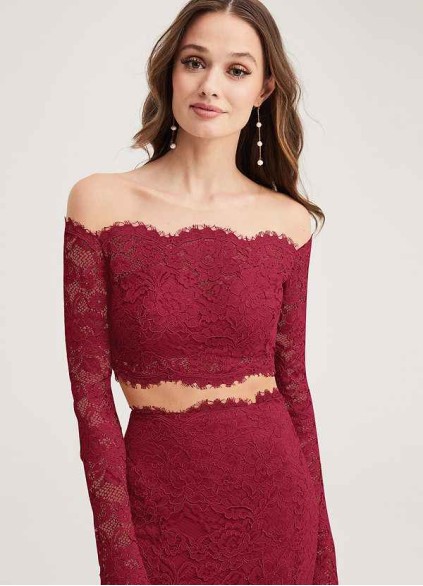 PT101 4 Cootoney Signature Lace Long-sleeved Crop Top