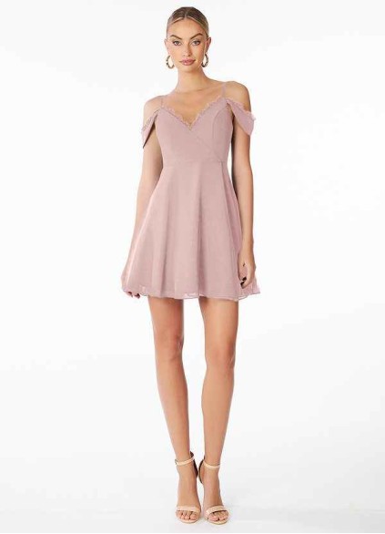 AZ Occasions Mini Lace and Chiffon Skirt Dress