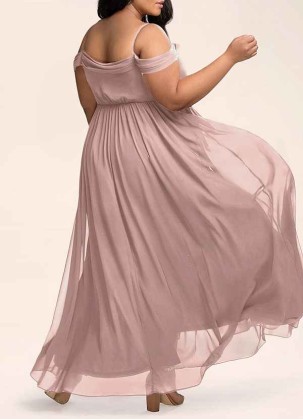 AZ Occasions Philosophy Of Love Dusty Rose Chiffon Maxi Dress