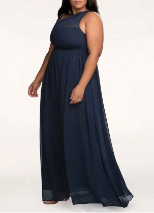 AZ Occasions Magical Day Dark Navy Chiffon Maxi Dress