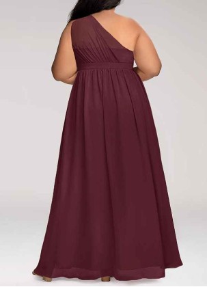 AZ Occasions Magical Day Cabernet Chiffon Maxi Dress